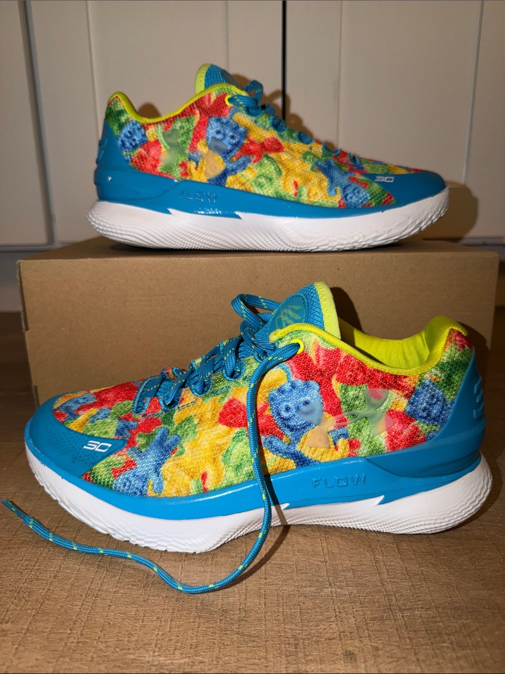 Under Armour Kids' Bright Blue Multicolor Sour Patch Sneakers